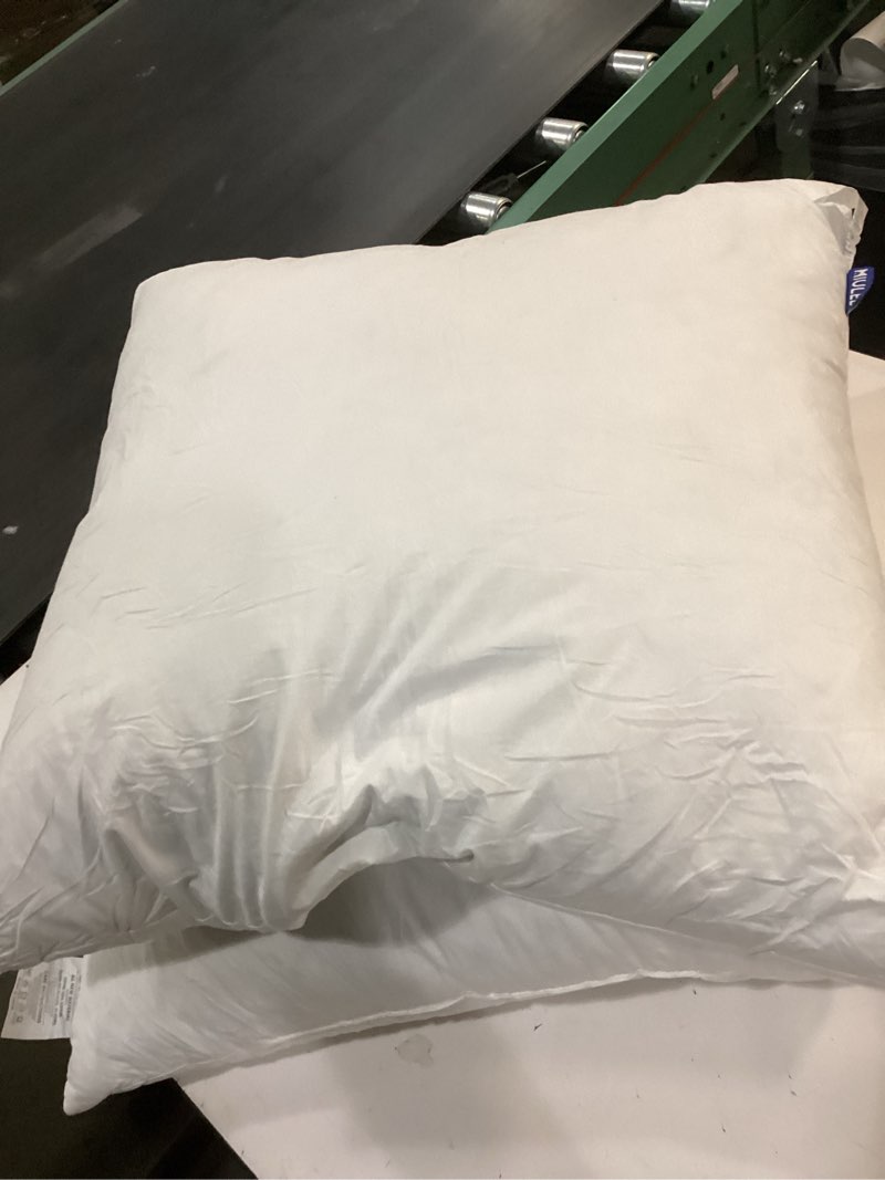 Condition photo showing As Is for MIULEE 20x20 Pillow Inserts Set of 2, Square Decorative Throw Pillows Premium Fluffy Pillow Forms Sham Stuffer for Living Room Sofa Couch Bed