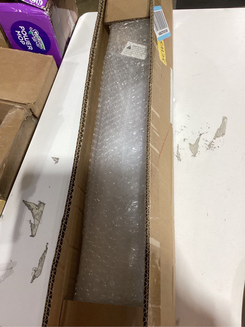 Condition photo showing New/Like New for hblife 24 inches floating shelves wall mounted clear acrylic shelves for figures, 16 inch stud spacing invisible floating bookshelf for kids and nursery, 2 pack (5mm thick) 24 inch 2 pack