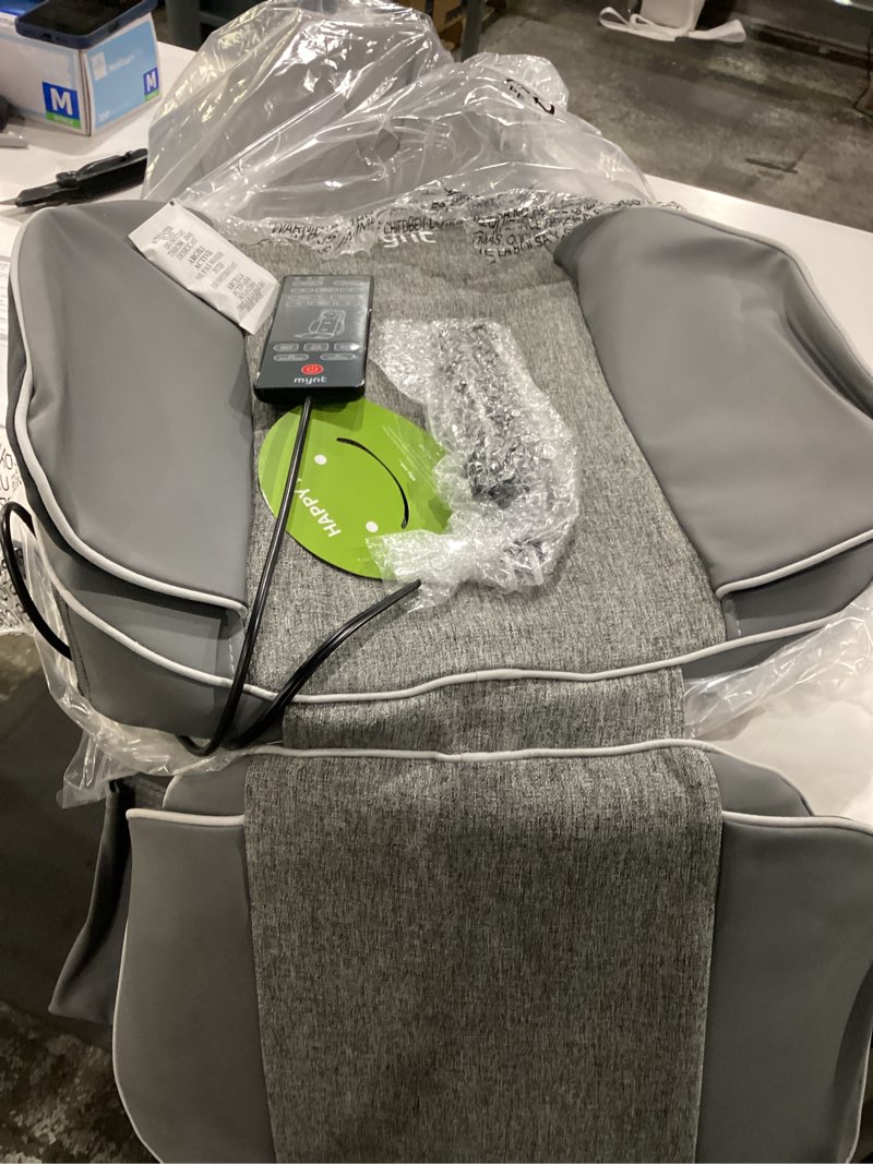 Condition photo showing item condition for not tested
mynt fsa eligible hsa approved shiatsu neck and back massager for chair with 10 deep kneading nodes, 2d & 3d back massage with heat, portable spot massage chair pad (black)