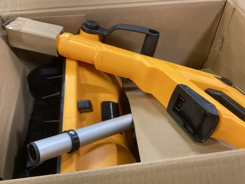 Condition photo showing Good Condition for 12" Cordless Snow Shovel (NO Battery) Compatible with Dewalt 20V Max Battery, Electric Snow Shovel with Directional Plate & Adjustable Front Handle, Cordless Snow Blower for Driveway/Patio/Sidewalk For Dewalt 20V Battery(Yellow)
