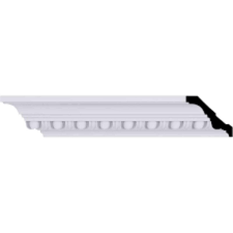 **similar to** endurathane egg & dart crown moulding, 2 3/4\"h x 3 1/8\"p x 4 1/4\"f x 94 1/2\"l, factory primed