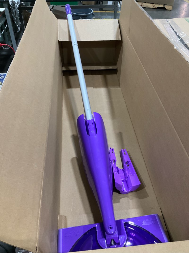 Condition photo showing As Is for Swiffer WetJet Hardwood and Floor Spray Mop Cleaner Starter Kit, Includes: 1 Power Mop, 10 Pads, Cleaning Solution, Batteries 1 Kit Cleaner Kit