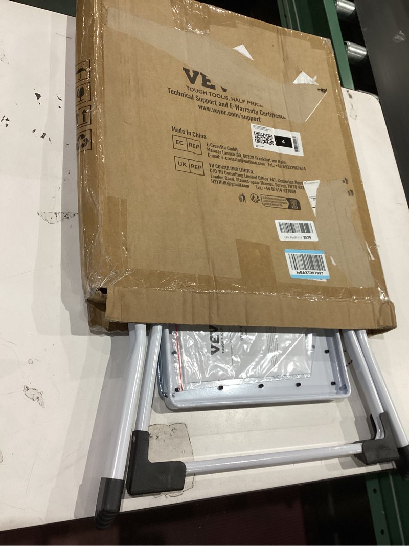Condition photo showing Good Condition for vevor step ladder 2-step 330lbs capacity, ergonomic folding steel step stool with wide anti-slip pedal, sturdy step stool for adults toddlers, multi-use for household, kitchen, office, rvs