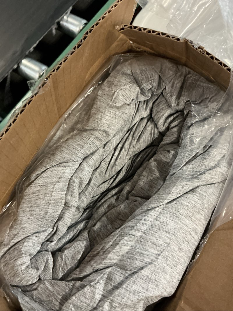 Condition photo showing Good Condition for cozylux twin comforter set dorm bedding, 2 pieces light grey twin extra long soft luxury cationic dyeing comforter for college, twin xl light gray breathable bed set with 1 comforter and 1 pillow sham light grey twin/twin xl