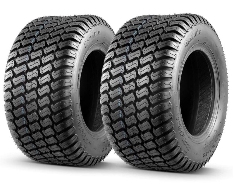 maxauto 2 pcs 16x6.50-8 lawn mower tire for garden tractors riding mowers, 4pr, tubeless