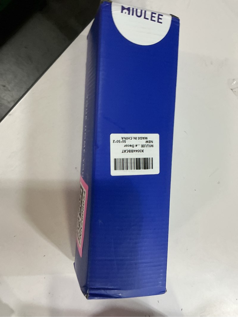 Condition photo showing New/Like New for MIULEE Pack of 2 Dusty Blue Decorative Pillow Covers 20x20 Inch Soft Chenille Luxurious Couch Throw Pillows Farmhouse Cushion Covers with Elegant Design for Sofa Bedroom Living Room Home Decor 20" x 20" (Pack of 2) Dusty Blue