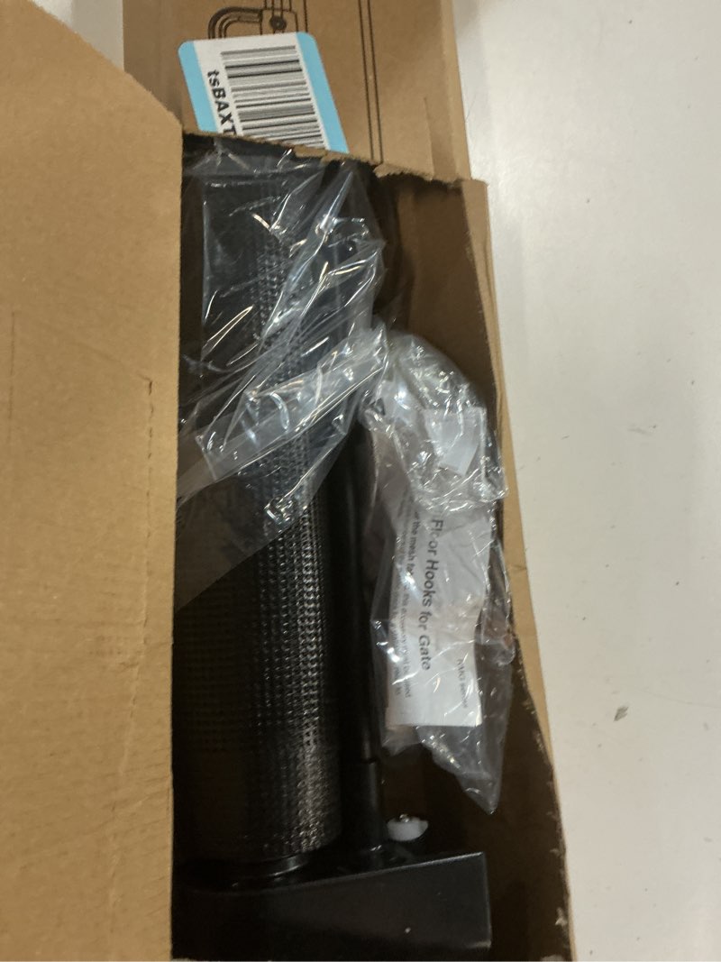 Condition photo showing As Is for retractable baby gates for doorways, 58" extra wide mesh child dog gate for stairs, 34" tall toddler pet gate indoor and outdoor, easy install, essential for home safety, black black 34" tall x 58" wide