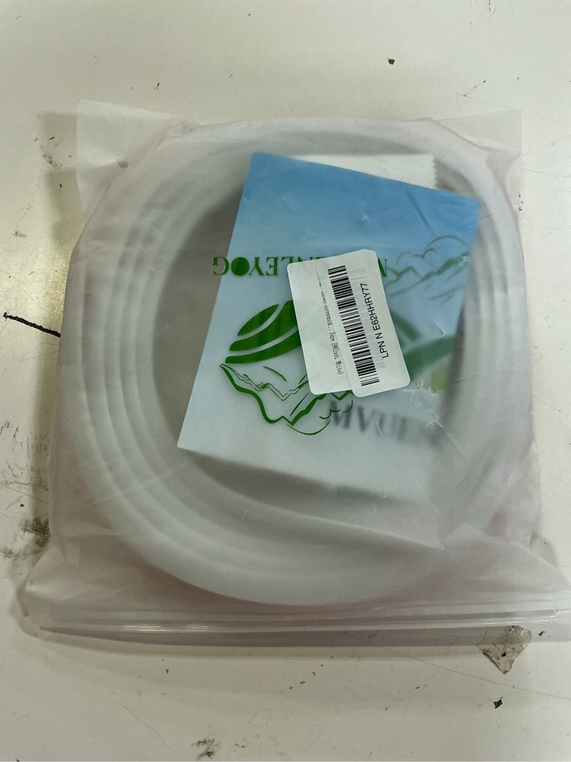 Condition photo showing New/Like New for shower threshold water dam barrier, self adhesive silicone waterproof barrier bathroom and kitchen shower water guard for dry and wet separation caulk seal strip edge trim (98inch, white) white 98inch