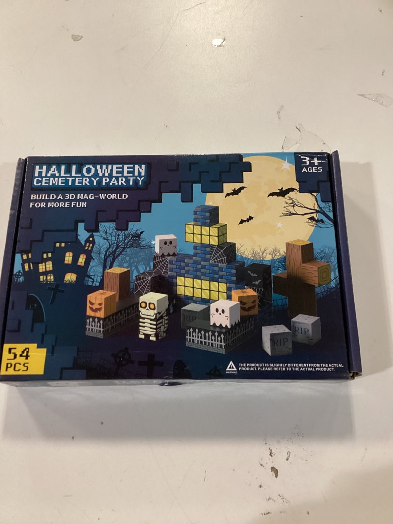 Condition photo showing New/Like New for Magnetic Blocks Kids Spooky Town Building Kit Halloween Themed Toys Gift for Boys Girls & Adults(1 inch)