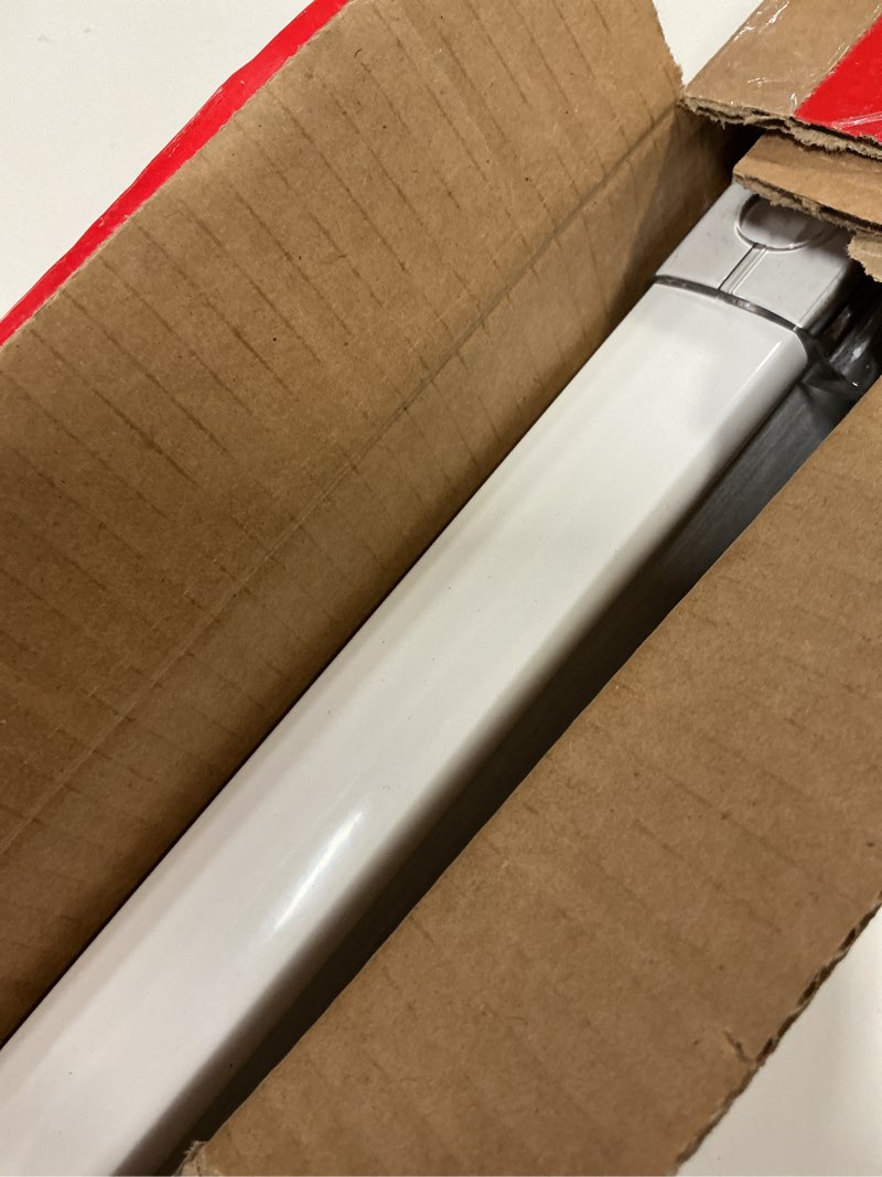 Condition photo showing As Is for LazBlinds Cordless Cellular Shades, No Tools No Drill Blackout Honeycomb Shades Pleated Blinds for Windows, 33'' W x 36'' H, Silver White Blackout-silver White 33'' W x 36'' H
