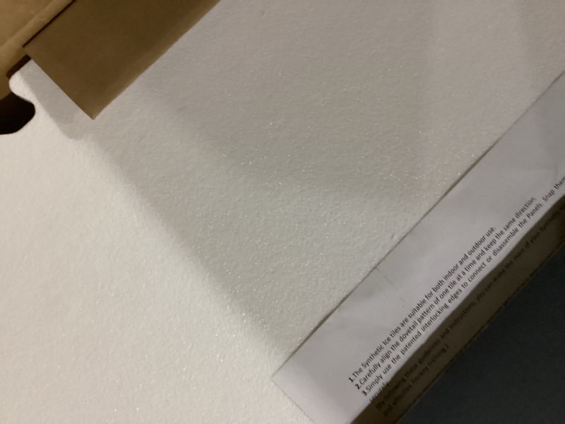 Condition photo showing New/Like New for potent skateable synthetic ice hockey tiles (10 pcs per box, 21.6 sqft) 1 box (21.6 sqft)