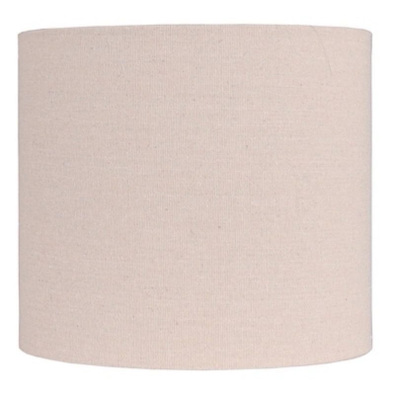 allen + roth 8-in x 9-in tan fabric drum lamp shade