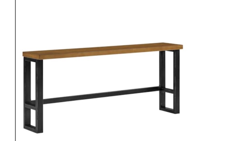 Industrial Hawkford Console Table with Footrest