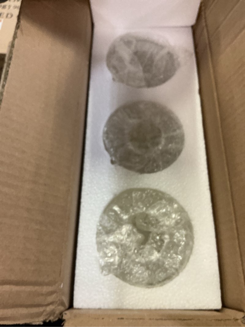 Condition photo showing Good Condition for 3 pack alabaster white cylinder glass lamp shade replacement with 1-5/8-inch fitter opening for ceiling fan light kit wall sconce pendant light fixture g0121