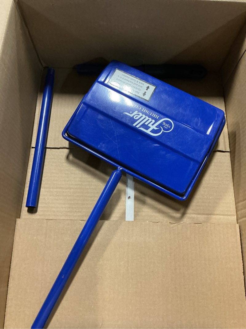 Condition photo showing As Is for fuller brush 17033 electrostatic carpet & floor sweeper - 9" cleaning path - lightweight - ideal for crumby messes - works on carpets & hard floor surfaces - blue