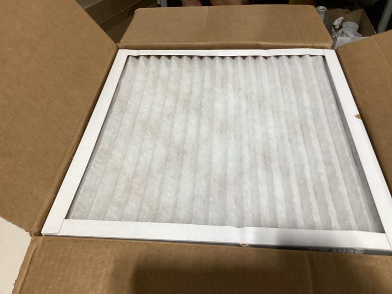 Condition photo showing As Is for amazon basics merv 5 ac furnace air filter, 20x20x1 inches, 6-pack (actual size: 19.75" x 19.75" x 0.75") 20x20x1 merv 5