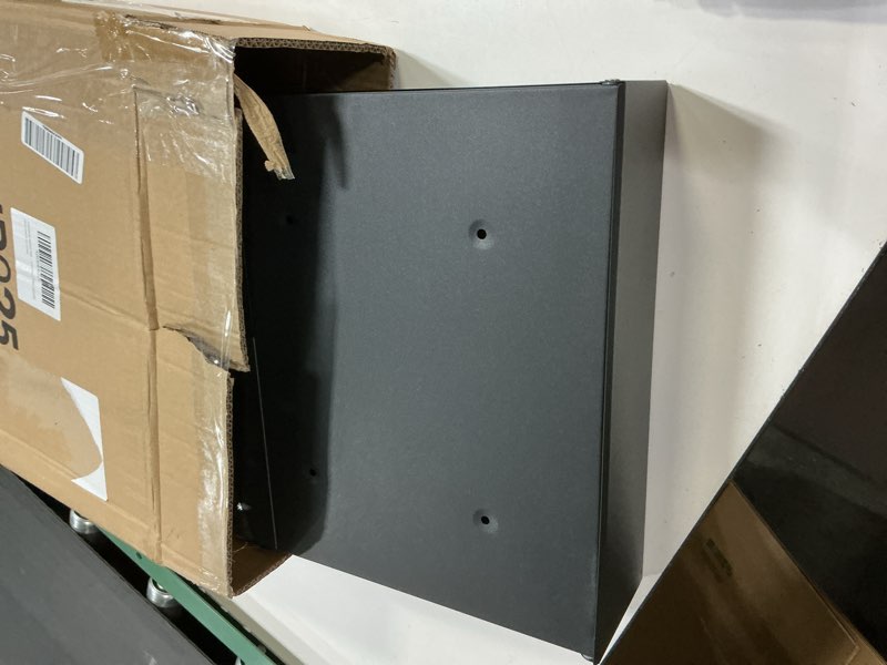 Condition photo showing Good Condition for Mailbox Wall Mount,Large Capacity Locking Mailbox for Outside,Galvanized Steel Cover and Rust-Proof Metal Post Box with Newspaper Holder,14.6"x14.6"x4.3" Black,MD025B 025-black