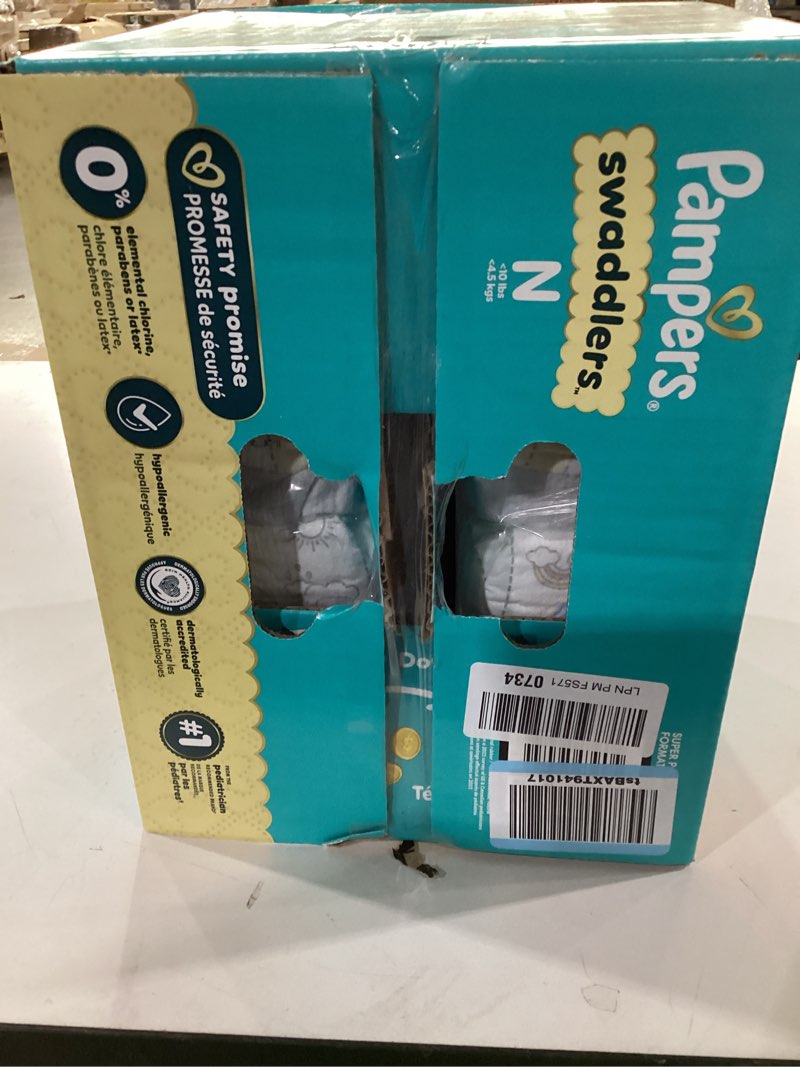 Condition photo showing New/Like New for Pampers Swaddlers Diapers, Size 0 (up to 10 lbs), 84 Count, Absorbent, Keeps Baby Dry and Comfortable, Skin Safe Disposable Baby Diaper (Packaging May Vary) Newborn 84
