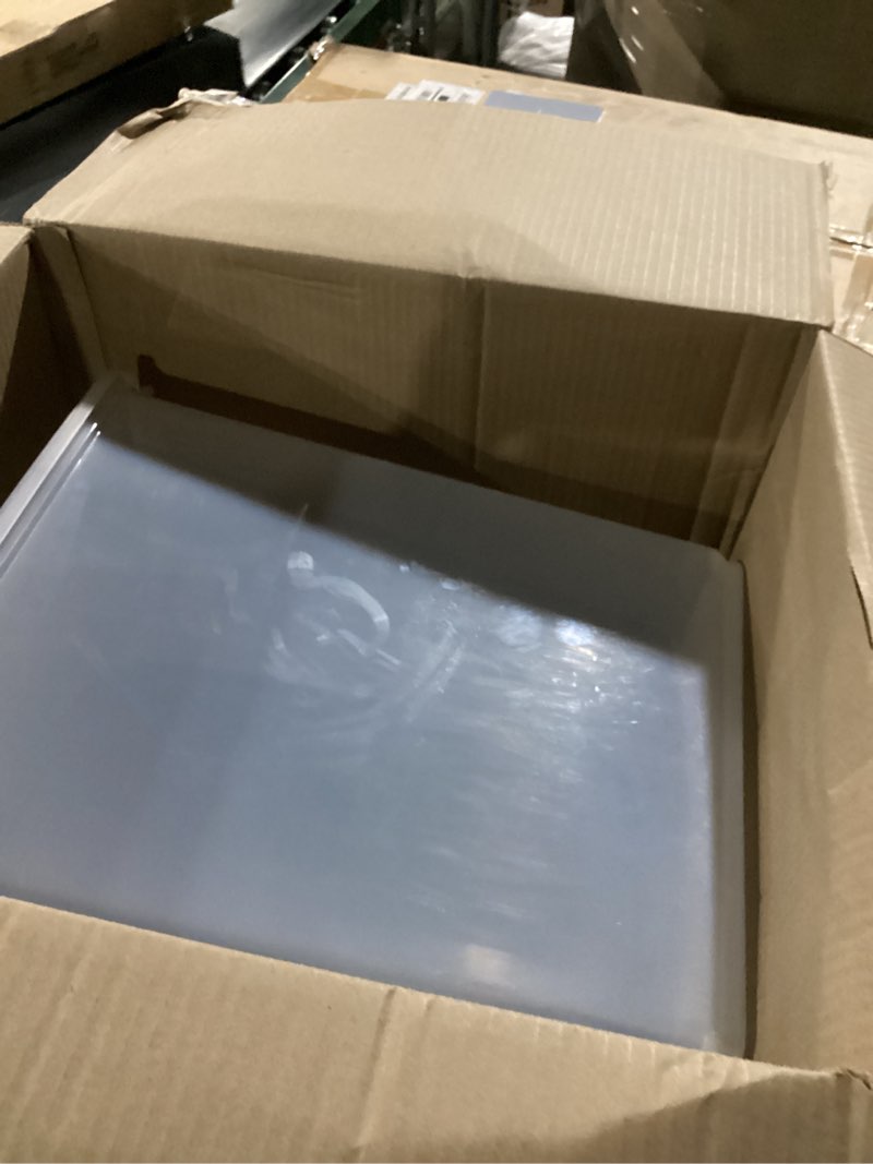 Condition photo showing Good Condition for iris usa airtight dog food storage container, up to 40 lbs, attachable wheels, for dog cat bird and other pet food storage bin, keep fresh, translucent body, easy mobility, navy 40 lbs navy