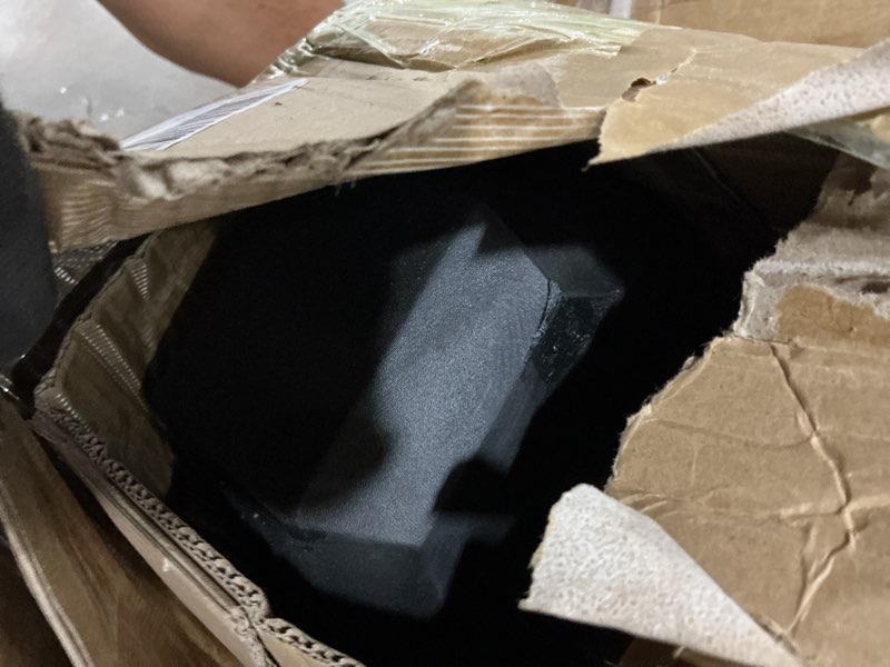 Condition photo showing As Is for used cap barbell coated hex dumbbell weight - single | 10-120 lbs | multiple options black handle 50 lb
