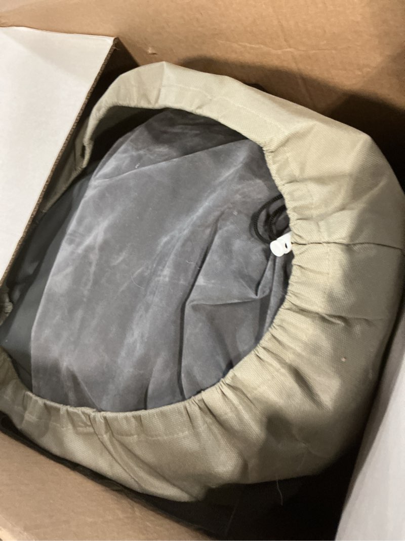 Condition photo showing As Is for intex 64417ed 22in queen dura-beam comfort plush high-rise inflatable air mattress with built in pump for travel and camping, 600lb weight capacity