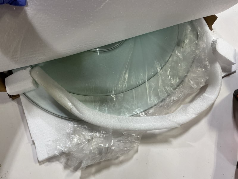 Condition photo showing Good Condition for 18.9 inch Glass Turntable Dining Table Large Lazy Susan Round Serving Plate Tabletop Rotating Tray with Swivel Assist System Silent & Smooth Spin (48cm / 18.9in) 18.9in (48cm)