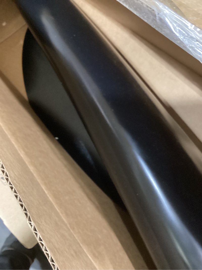 Condition photo showing Good Condition for Black Plastic Table Cover Protector, 42" Round Waterproof Easy Flat PVC Desk Pad Mat, 1.5mm Thick Vinyl Table Top Protector for Dining Room Table, Office, Dresser 42" x 42" Black