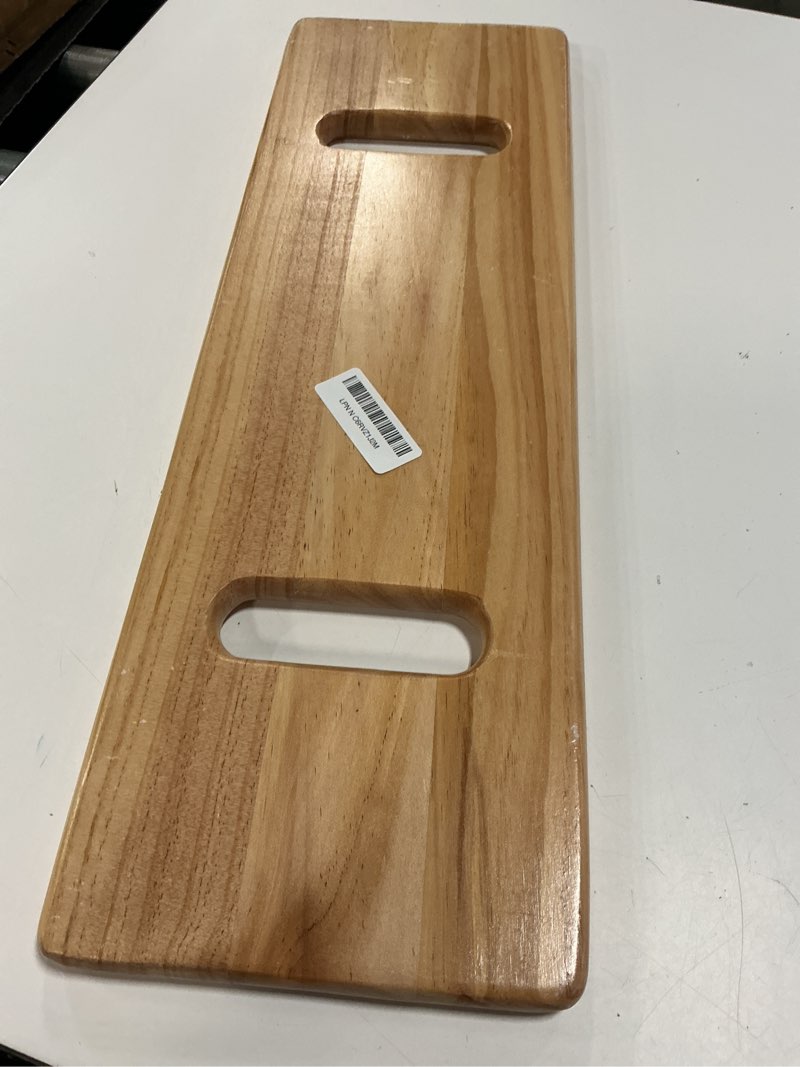 Condition photo showing As Is for slide transfer board with handles,made of heavy-duty wood,mobility aid for senior and handicap,load capacity up to 500 lbs,24×8×0.75" (24 * 8 * 0.75) 24*8*0.75