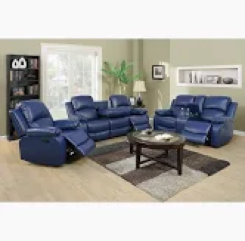 incomplete Branscome 3 peice vegan leather loveseat