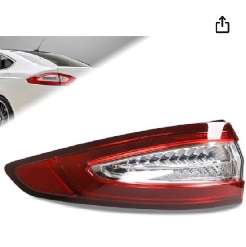 tail lights assembly compatible with 2013-2016 ford fusion left driver side replace:ds7z13405h