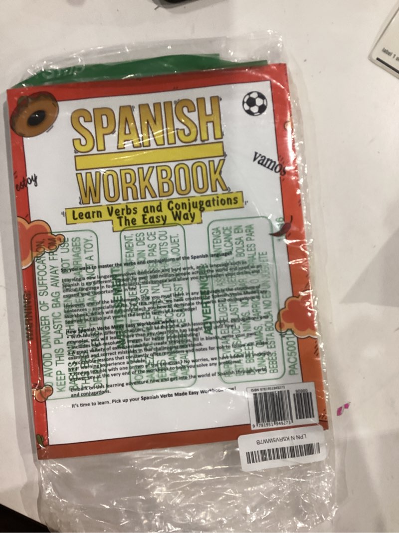 Condition photo showing Good Condition for Spanish Verbs Made Easy Workbook: Learn Verbs and Conjugations The Easy Way