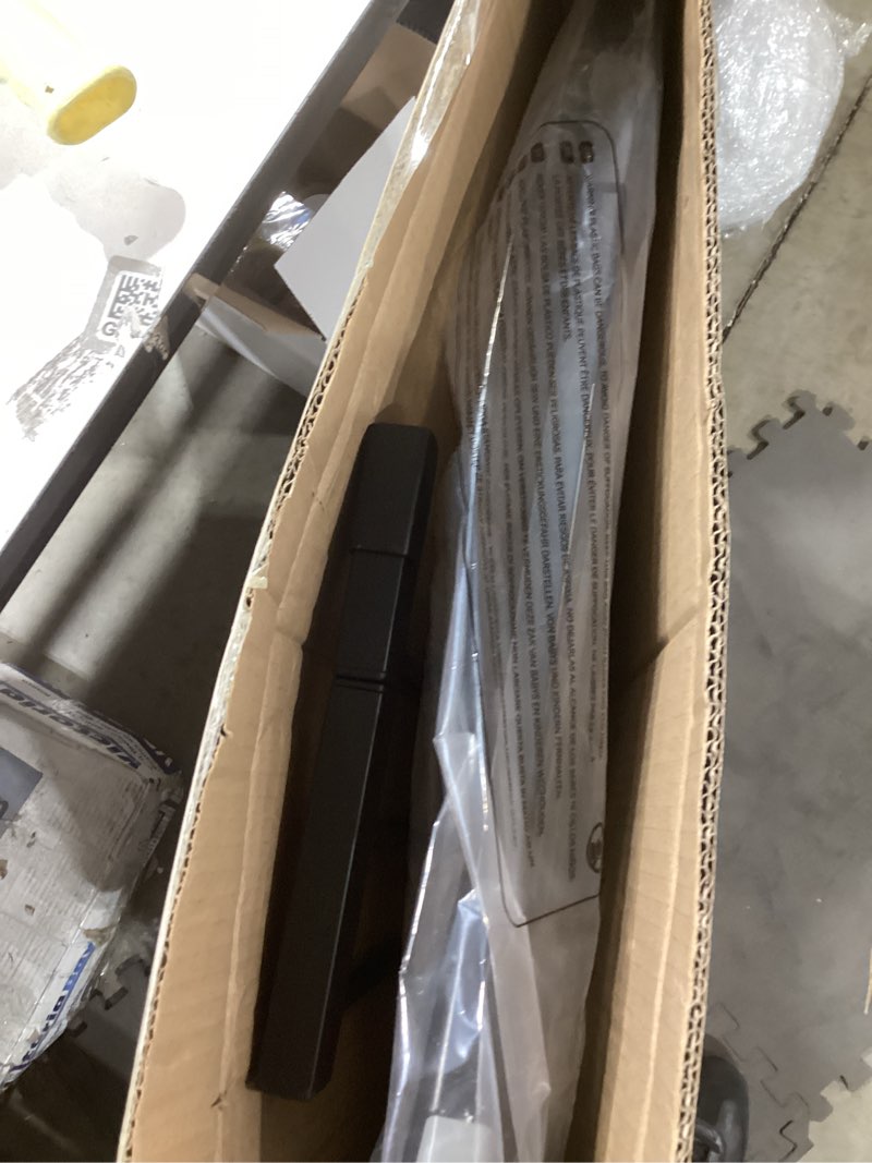 Condition photo showing As Is for BABELIO 36" Tall Baby Gate, 26-40" Wide Auto Close Pet Gate, PressGuard C5 Pressure Mounted Metal Dog Gate, Easy-Install No Drilling, No Tools Needed, with Wall Protectors and Extension Kits, Black Black 36"Tall 26"-40" Wide