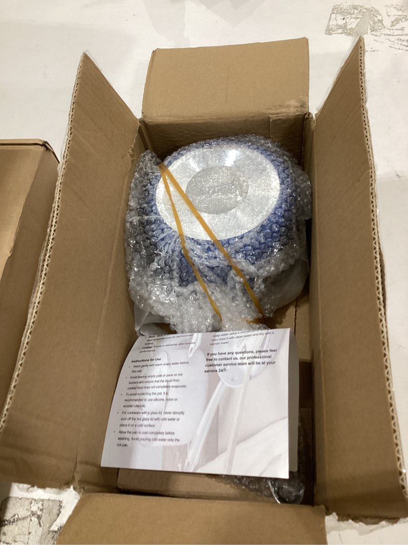 Condition photo showing New/Like New for cooker king 2 quart stainless steel saucepan, nonstick sauce pan, ceramic suce pot with tempered glass lid, induction pot compatible with all cooktops, dishwasher & oven safe(pfas/pfoa/ptfe free) 2 quarts