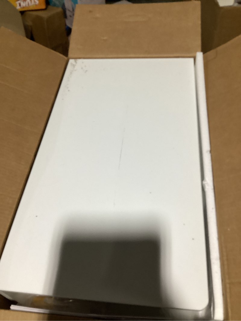 Condition photo showing New/Like New for ChooChoo Slim Bathroom Storage Cabinet, Small Narrow Storage Organizer with Slide Out Drawers, Freestanding Toilet Paper Holder, Bathroom Cabinet for Small Places, White