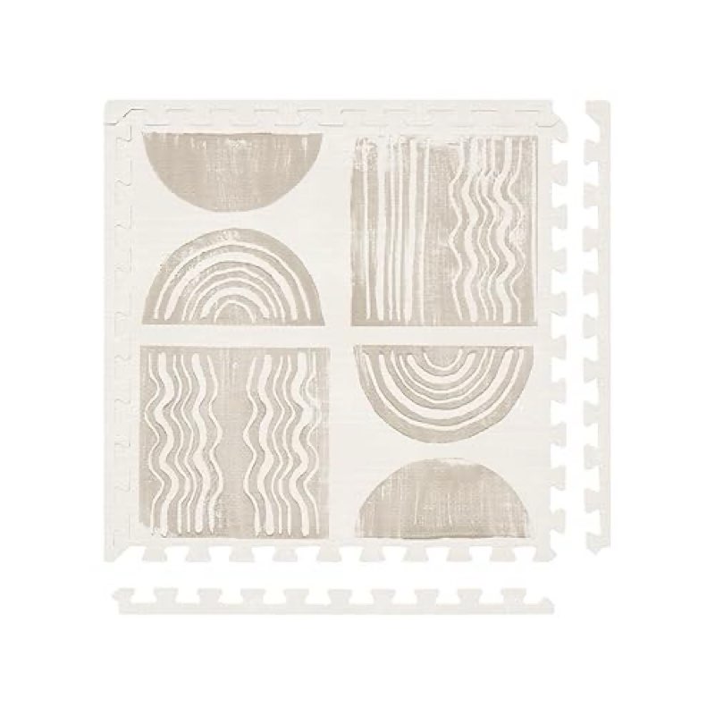 house of noa baby play mat 4x8 pebble ada set of 8 tiles cushioned eva foam play mat for floor