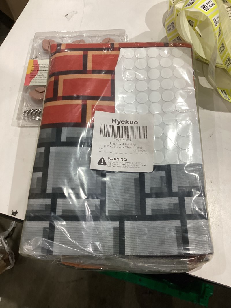 Condition photo showing New/Like New for Stair Treads Mats for Wooden Steps Indoor, 8Bit Pixel Old Game Non Slip Carpet Stair Treads with Reusable Residue-Free Adhesive for Kids Elders and Dogs (31" x 31" - 1pcs)