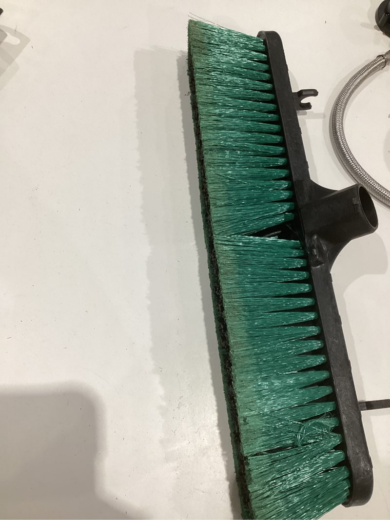 Condition photo showing As Is for indoor/outdoor push broom