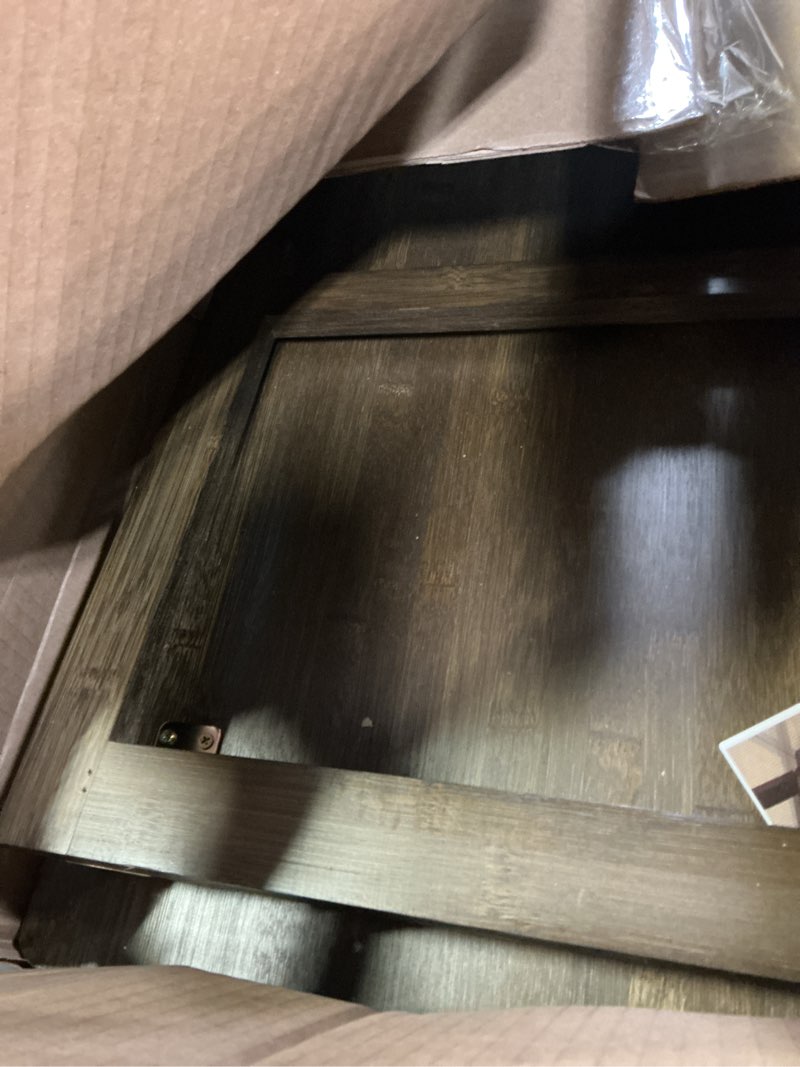 Condition photo showing As Is for japanese floor table bamboo japanese folding table portable solid wood folding coffee table,no assembly japanese coffee table for sitting on the floor,easy storage a-39.4*18.9*13.8in