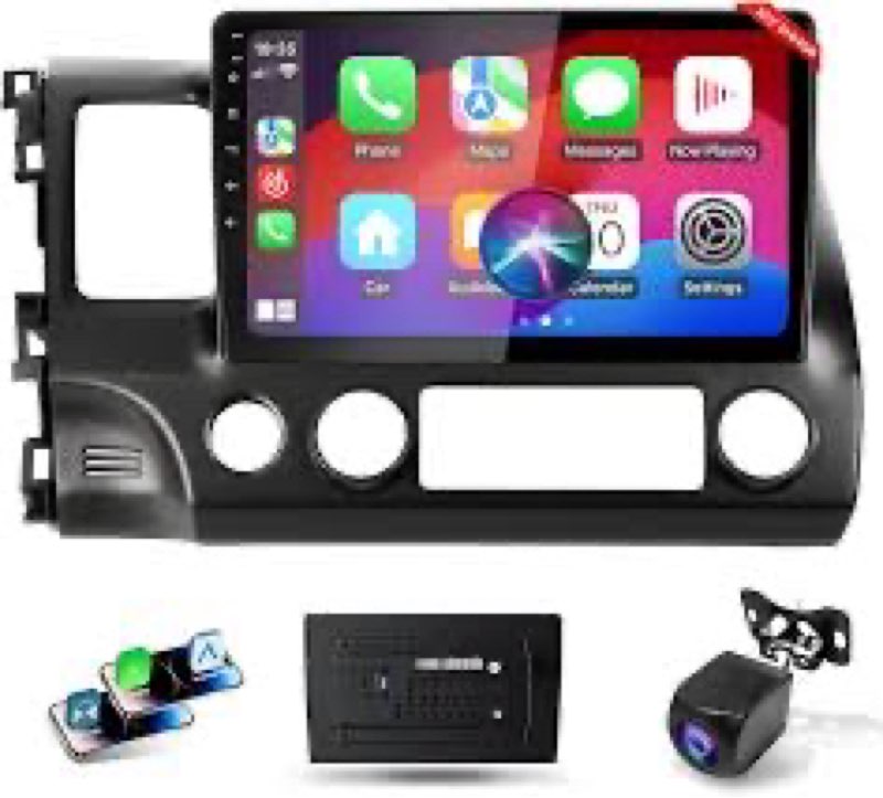 Haudio Double Din Car Stereo for Honda Civic 2006-2011 - 10.1" Touchscreen Car Radio with Wireless A