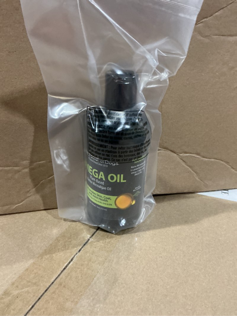 Condition photo showing New/Like New for JustFoodForDogs Plant Based Marine Microalgae Oil and Omega Oil for Dogs, 8 oz.