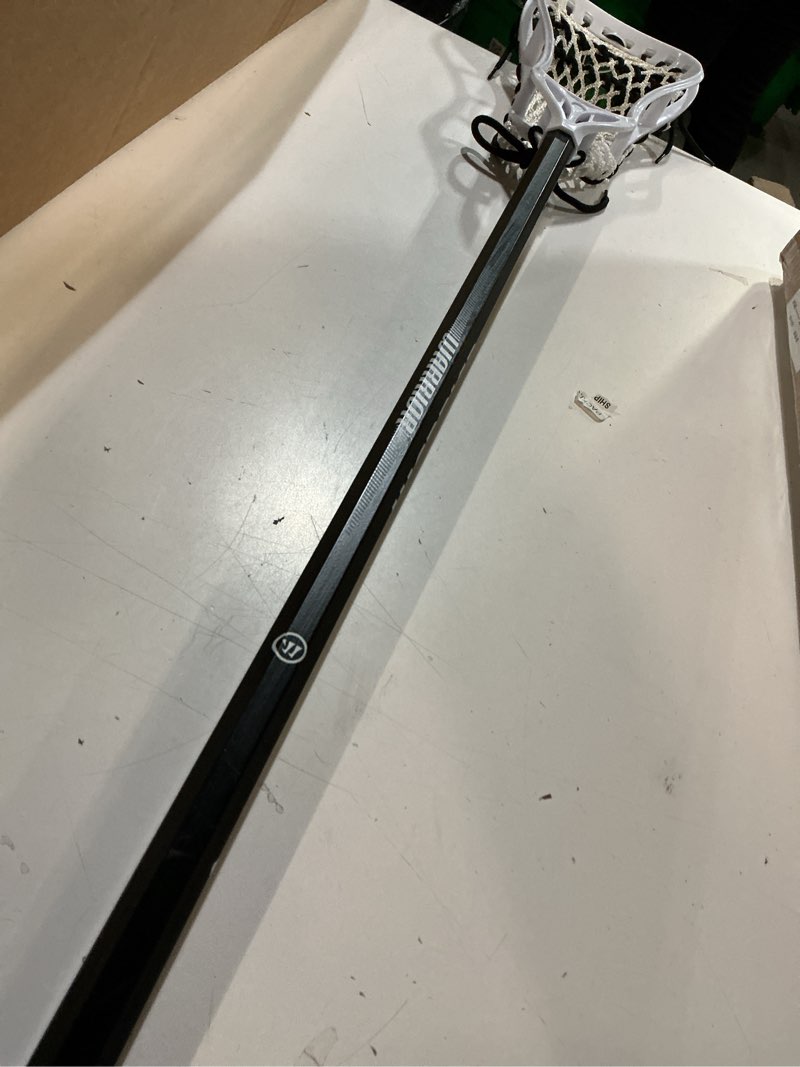 Condition photo showing As Is for (3 pcs)warrior junior recreational 35\" aluminum lacrosse player stick - unisex - black - designed for fun
