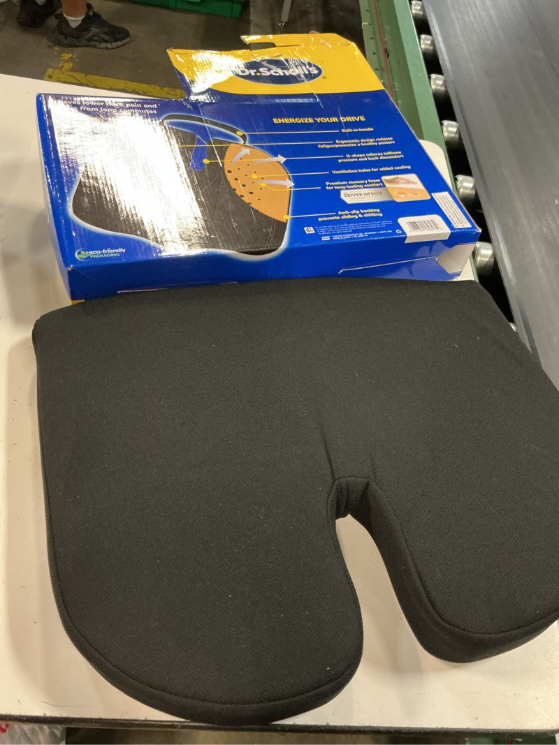 Condition photo showing As Is for dr. scholl's black max support copper-infused posterior seat cushion, 46200wdi, 2.82 lbs