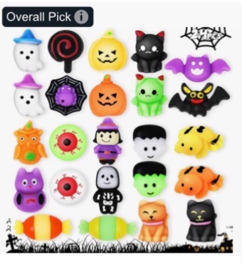 AuroTops 200 PCS Halloween Squishy Toys for Kids Toy Halloween Party Favors Trick or Treat Toys Bulk