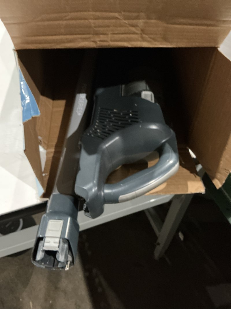 Condition photo showing As Is for black+decker powerseries 20v max cordless stick vacuum cleaner, household vacuum cleaners for hardwood floors and carpet, led lights, detachable, anti-tangle, lightweight, bagless (bhfea18d1) gray/orange vac