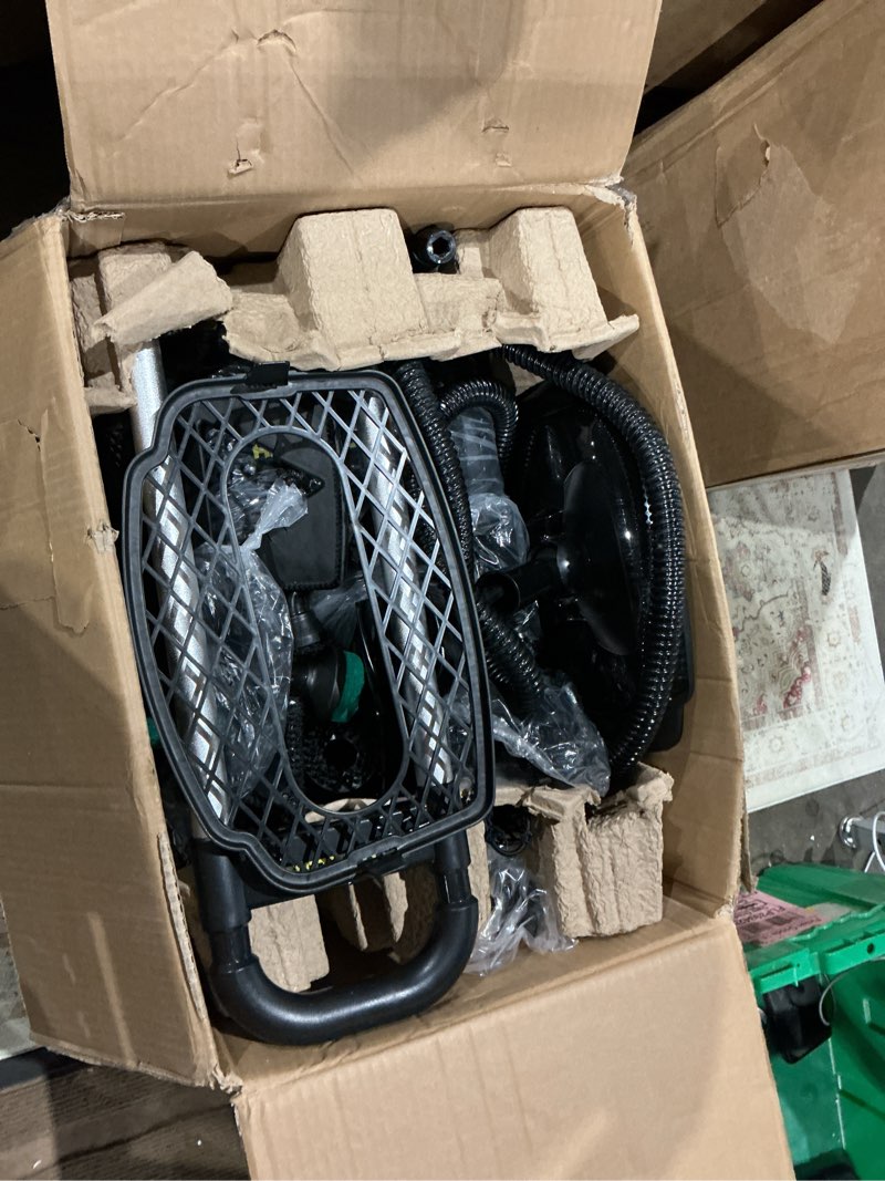 Condition photo showing As Is for mcculloch mc1385 deluxe canister steam cleaner, 2-hour runtime, chemical-free, 23 accessories: mop head, brushes & more - built for home, tile, carpet, furniture, & personal car detailing