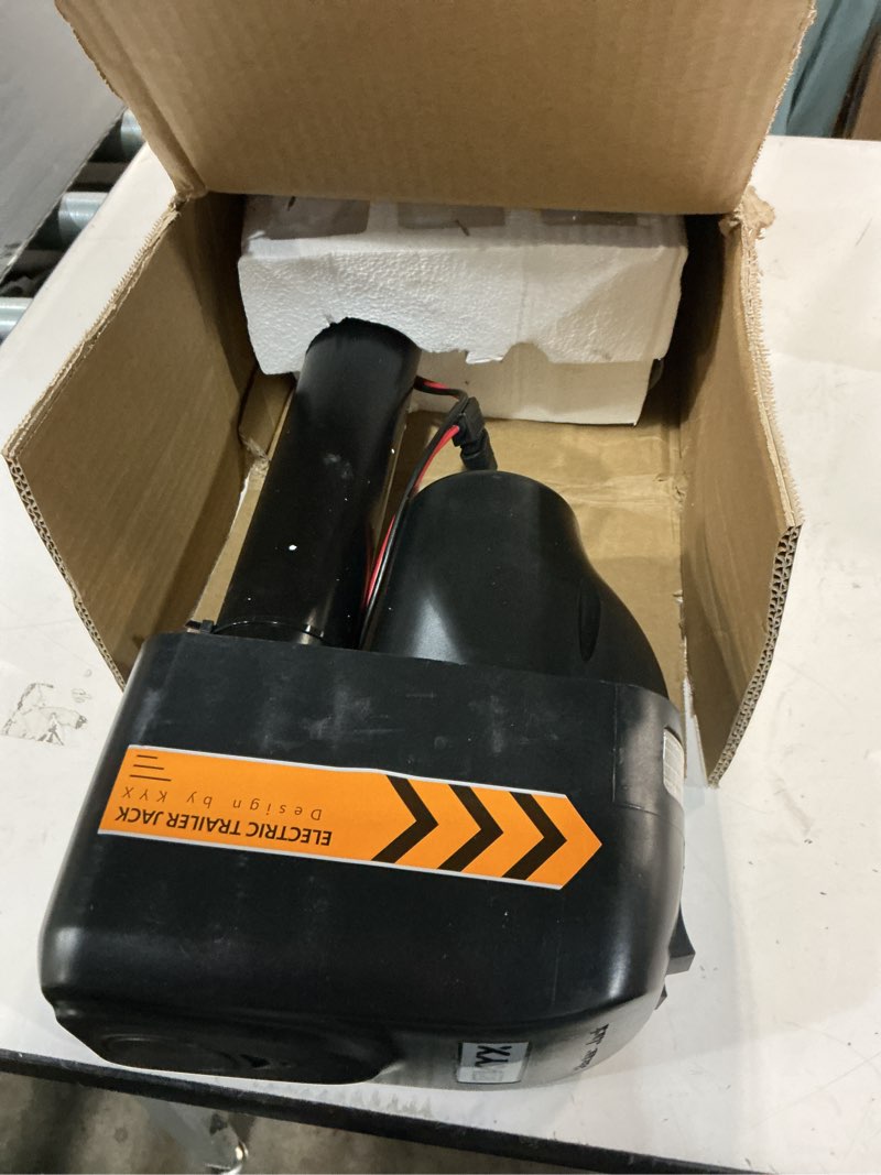 Condition photo showing Good Condition for kyx electric trailer jack to 7500lb, electric power a-frame tongue jack,9.84"-33.85" waterproof for travel trailer, rv,12v dc hard wiring