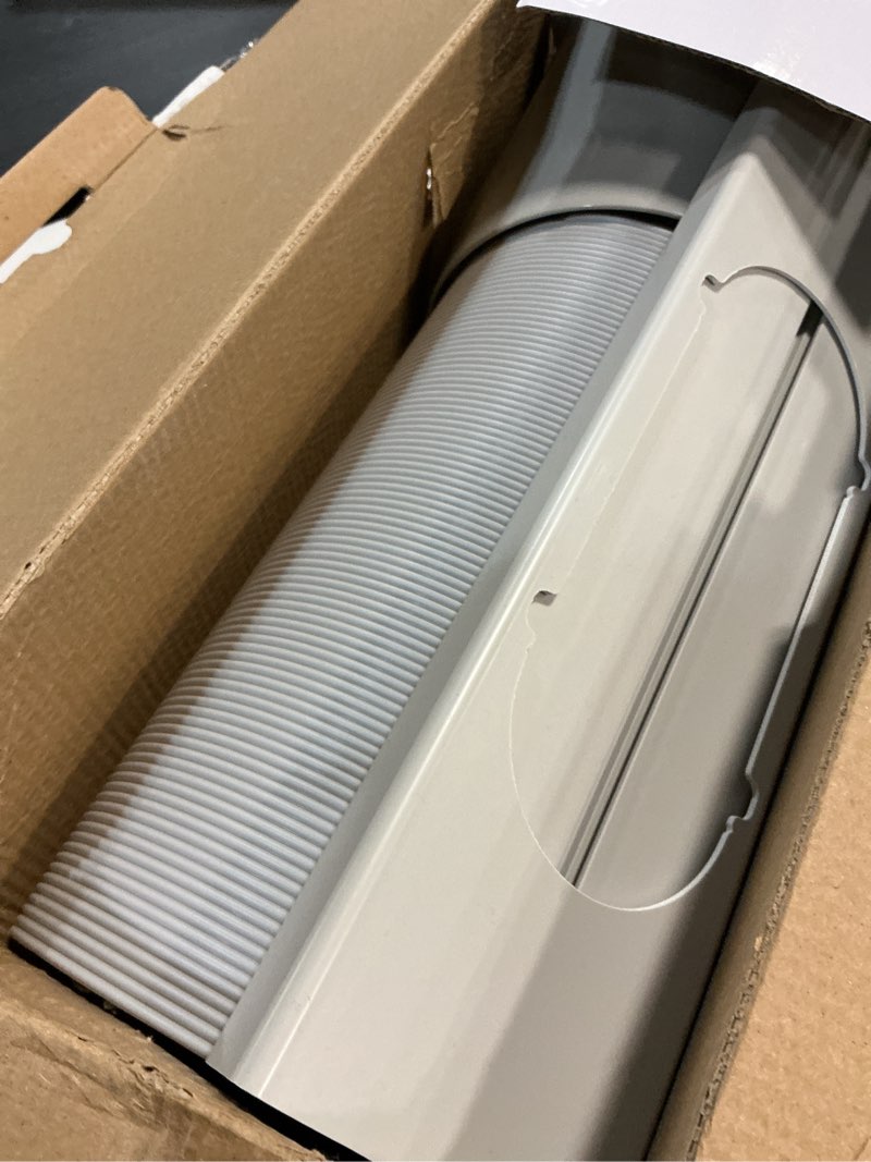 Condition photo showing As Is for portable air conditioner window vent kit, adjustable window seal with 5.9 inch diameter, 59 inch length exhaust hose for a/c unit universal for sliding horizontal or vertical window 5.9" diameter kit & exhaust hose 59" length