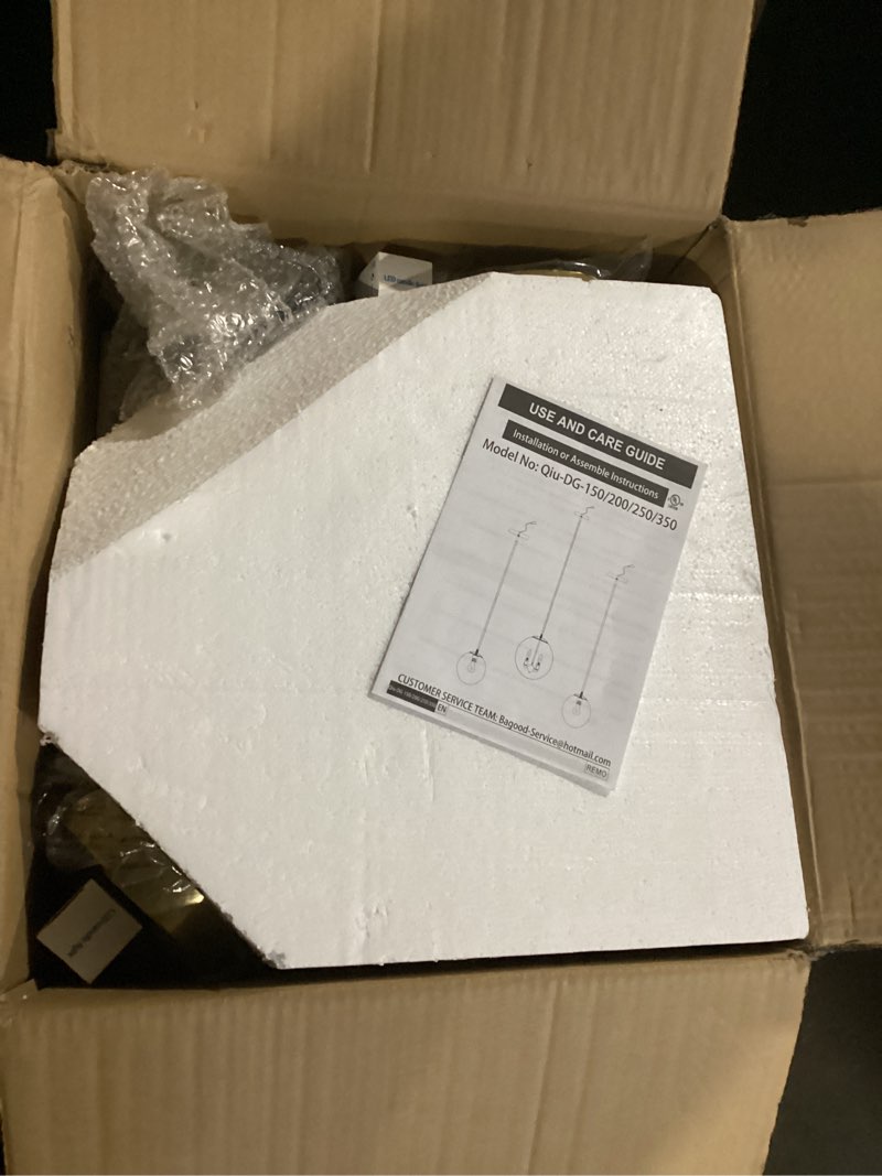 Condition photo showing Good Condition for 13.7" globe pendant light 3-light gold mid century modern light fixture milk glass pendant light globe pendant lights kitchen island brushed brass finished with milk glass lampshade for bedroom opal & brass 13.7 inch