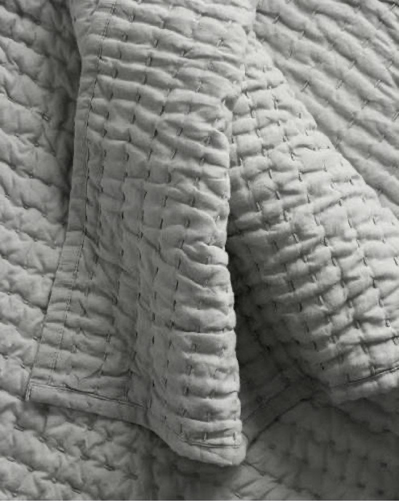 quince european linen cotton stitch quilt 
