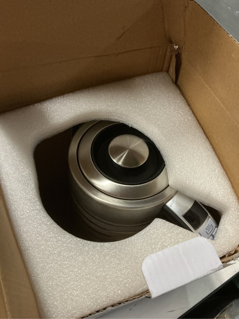 Condition photo showing As Is for Electric Kettle, 1.8L Temperature Control Hot Water Boiler, No Plastic Contact with Water, Automatic Shutoff, Keep Warm, Cordless with LED Light for Tea Coffee